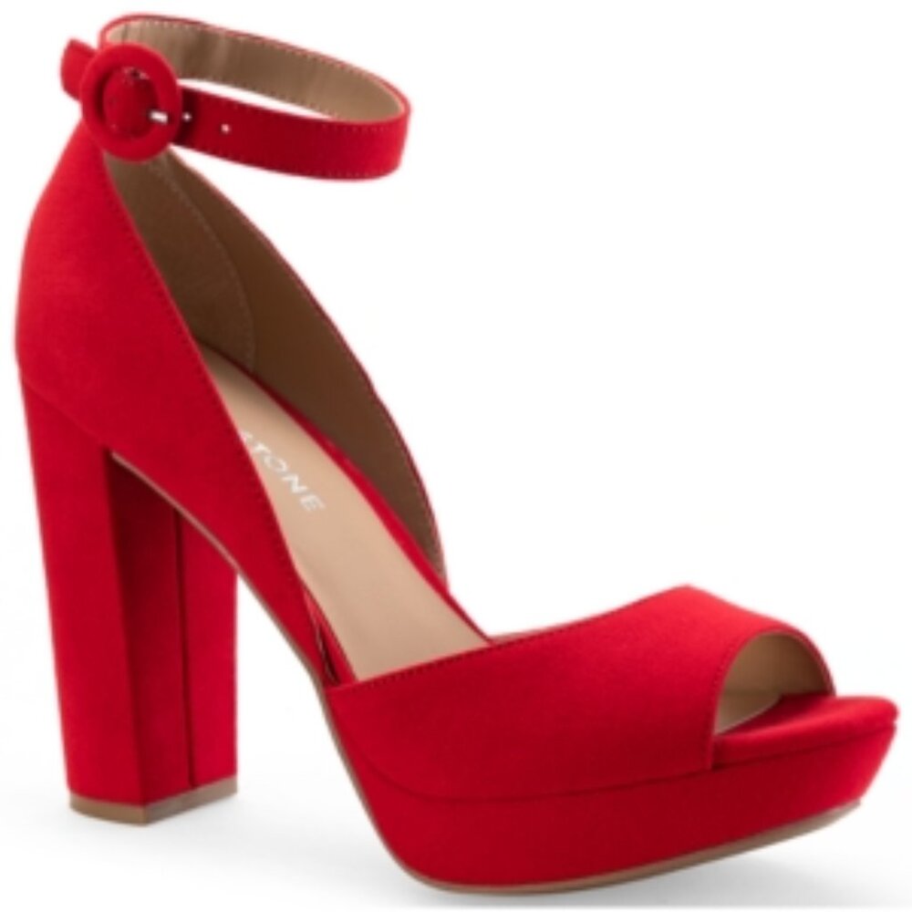 Sun + Stone Reeta Block-Heel Platform Sandals, Created for Macy's - Red